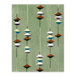 Artery8 Furuya Korin Framed Wall Art Print Vintage Japan Textile Pattern in Green - Size: A4 - thumbnail 3