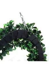Living and Home Artificial Boxwood Green Leaves Heart Shaped Wreath - thumbnail 6