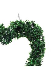 Living and Home Artificial Boxwood Green Leaves Heart Shaped Wreath - thumbnail 5