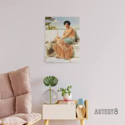 "Artery8 Godward Reverie Days Of Sappho Canvas Wall Art Print - Size: W18"" x H24""" - thumbnail 3