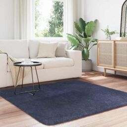 Berkfield Home Shaggy Rug High Pile NAVARRA Navy 160x160 cm Polyester in Blue - Size: Medium - thumbnail 3
