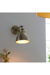 Netlighting Franklin Metal Wall Lamp Antique Brass Plate in Gold - thumbnail 5