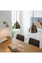 Netlighting Franklin Metal Wall Lamp Antique Brass Plate in Gold - thumbnail 3