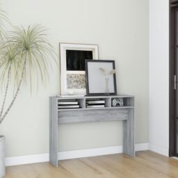Berkfield Home Console Table Grey Sonoma 105x30x80 cm Engineered Wood - Size: 105 x 30 x 80 cm - thumbnail 1