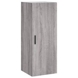Berkfield Home Highboard Grey Sonoma 34.5x34x180 cm Engineered Wood - thumbnail 5