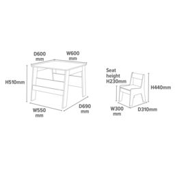 Liberty House Toys Bookshelf Table & Chair Set in Light Grey - thumbnail 6