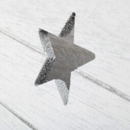 Red Hamper Wooden Vintage Effect Star Cut Out Box in Grey - Size: Small - thumbnail 2