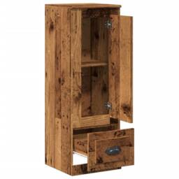 Berkfield Home Highboard Old Wood 36x35.5x103.5 cm Engineered Wood in Brown - thumbnail 5