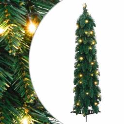 Berkfield Home Beautiful Artificial Pre-lit Christmas Tree with 45 LEDs 90 cm in Green - thumbnail 2