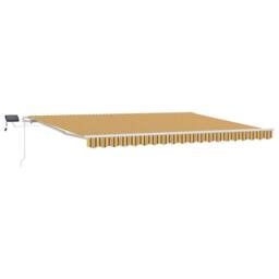Berkfield Home Manual Retractable Awning with LED Multicolour Stripe 450x300 cm