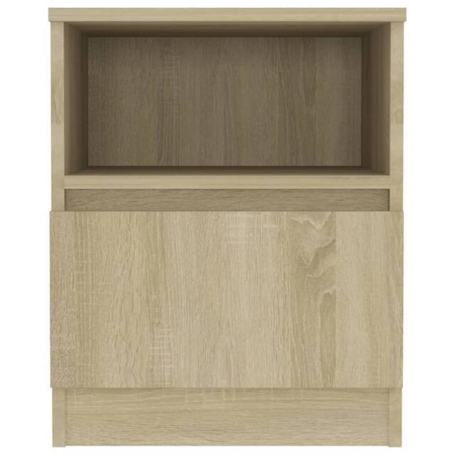 Berkfield Home Durable Bed Cabinet Sonoma Oak 40x40x50 cm Engineered Wood in Tan - Size: 40 x 40 x 50 cm - image 1
