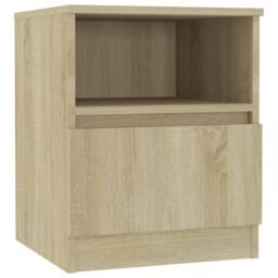 Berkfield Home Durable Bed Cabinet Sonoma Oak 40x40x50 cm Engineered Wood in Tan - Size: 40 x 40 x 50 cm - thumbnail 3