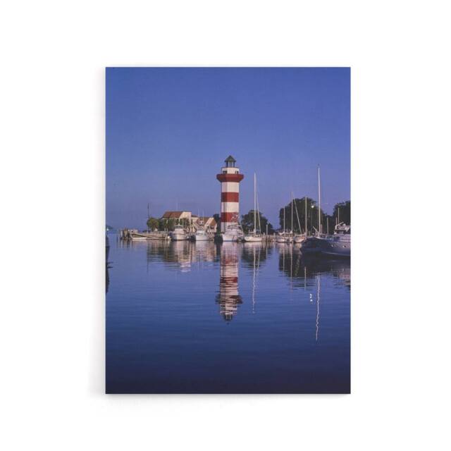 "Artery8 Harbourtown Lighthouse South Carolina Margolies Canvas Wall Art Print in Blue - Size: W12"" x H16""" - image 1