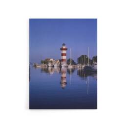 "Artery8 Harbourtown Lighthouse South Carolina Margolies Canvas Wall Art Print in Blue - Size: W12"" x H16""" - thumbnail 1