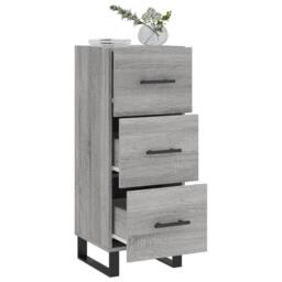 Berkfield Home Sideboard Grey Sonoma 34.5x34x90 cm Engineered Wood - thumbnail 4