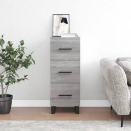 Berkfield Home Sideboard Grey Sonoma 34.5x34x90 cm Engineered Wood - thumbnail 2