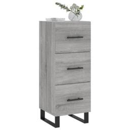 Berkfield Home Sideboard Grey Sonoma 34.5x34x90 cm Engineered Wood - thumbnail 1