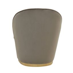Orsina Stylish Cream Velvet Base Chair, Elegant Accent Chair, Velvet Upholstered Armless Chair, Mid-century Chair in Grey - thumbnail 4