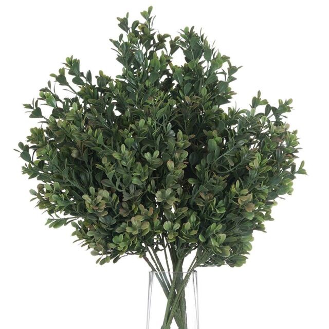 Hill Interiors Artificial Faux Red Tipped Leaf Spray in Green - image 1