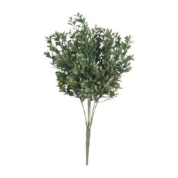 Hill Interiors Artificial Faux Red Tipped Leaf Spray in Green - thumbnail 2