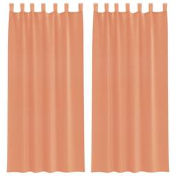 Berkfield Home Voile Curtains with Loops 2 pcs Terracotta 140x225 cm