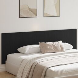 Berkfield Home Black Oak Wall Headboard 240x1.5x80 cm Made from Engineered Wood