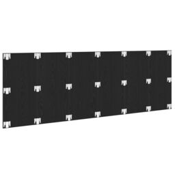 Berkfield Home Black Oak Wall Headboard 240x1.5x80 cm Made from Engineered Wood - thumbnail 4