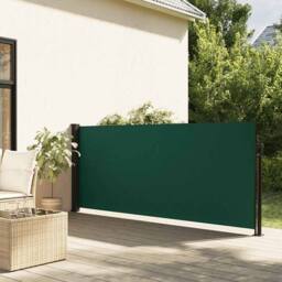 Berkfield Home Retractable Side Awning Dark Green 117x300 cm - thumbnail 2