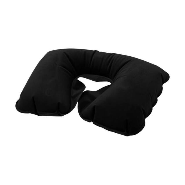 Floso Inflatable Plain Travel Pillow in Black - image 1