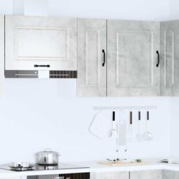 Berkfield Home Kitchen Wall Cabinet Kalmar Concrete Grey Engineered Wood - thumbnail 3