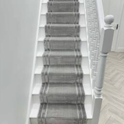 runrug Stair Runner Carpet - Soft & Comfortable, 0.39 Inch - 'Timeless' in Grey - Size: 66 cm x 690 cm - thumbnail 3