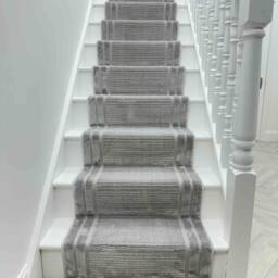 runrug Stair Runner Carpet - Soft & Comfortable, 0.39 Inch - 'Timeless' in Grey - Size: 66 cm x 690 cm - thumbnail 4