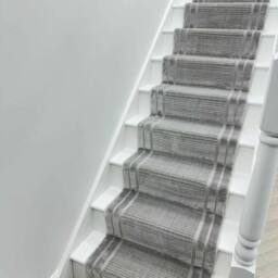 runrug Stair Runner Carpet - Soft & Comfortable, 0.39 Inch - 'Timeless' in Grey - Size: 66 cm x 690 cm - thumbnail 7