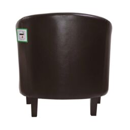 MCC Direct Tub Chair Faux Leather Arm Chair in Brown - thumbnail 5