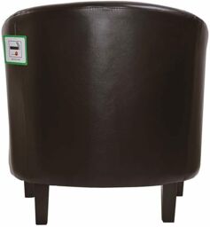 MCC Direct Tub Chair Faux Leather Arm Chair in Brown - thumbnail 3