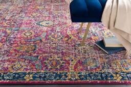 Livabliss Harput-Vintage Blue Beige Grey Burgundy Traditional Boho Living Rug - Size: 200 cm x 275 cm - thumbnail 6