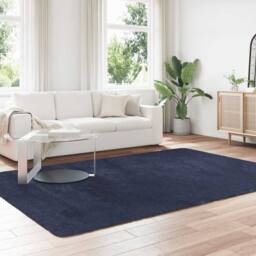Berkfield Home Shaggy Rug High Pile NAVARRA Navy 200x290 cm Polyester - Size: Medium - thumbnail 1
