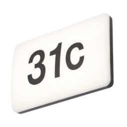 CGC Lighting Outdoor House Number Black LED Slim Wall Light - thumbnail 5