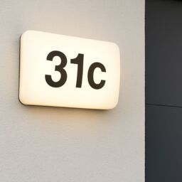 CGC Lighting Outdoor House Number Black LED Slim Wall Light - thumbnail 1