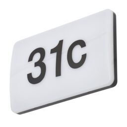 CGC Lighting Outdoor House Number Black LED Slim Wall Light - thumbnail 4