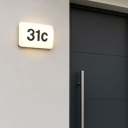 CGC Lighting Outdoor House Number Black LED Slim Wall Light - thumbnail 2
