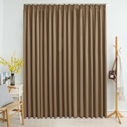 Berkfield Home Blackout Curtain with Hooks Taupe 290x245 cm - thumbnail 1
