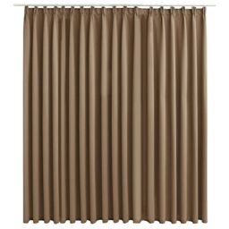 Berkfield Home Blackout Curtain with Hooks Taupe 290x245 cm - thumbnail 2