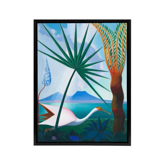 "Artery8 Joseph Stella Neapolitan Song Bay of Naples Framed Canvas Art Print - Size: W12"" x H16""" - image 1