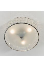 Netlighting Belfont 3 Light Bathroom Flush Ceiling Light Chrome Clear Crystal Detail IP44 G9 - thumbnail 3