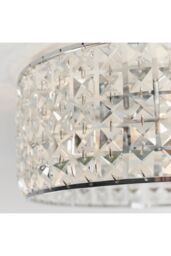 Netlighting Belfont 3 Light Bathroom Flush Ceiling Light Chrome Clear Crystal Detail IP44 G9 - thumbnail 6