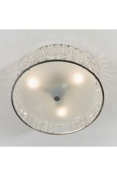 Netlighting Belfont 3 Light Bathroom Flush Ceiling Light Chrome Clear Crystal Detail IP44 G9 - thumbnail 4