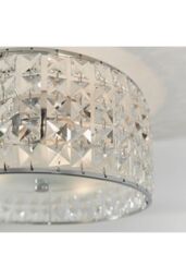 Netlighting Belfont 3 Light Bathroom Flush Ceiling Light Chrome Clear Crystal Detail IP44 G9 - thumbnail 5