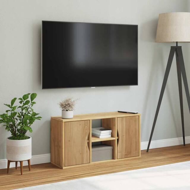 Berkfield Home TV Cabinet ODDA 79x24x40 cm Solid Wood Pine in Brown - Size: 79 x 24 x 40 cm - image 1