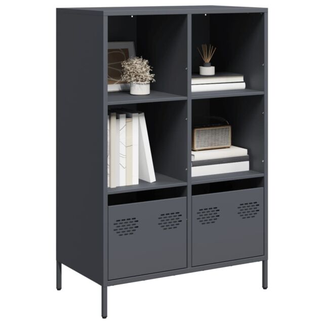 Berkfield Home Highboard¬†Anthracite 68x39x103.5 cm Steel in Black - image 1
